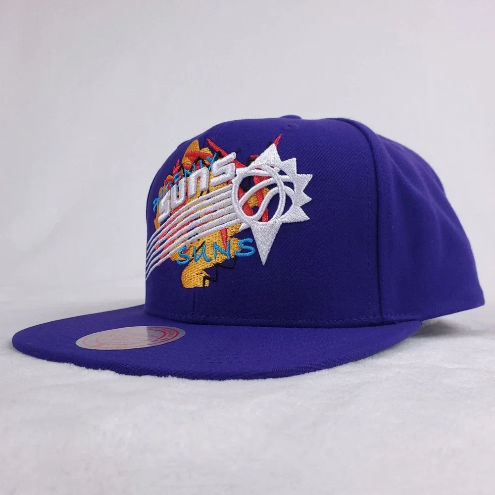 Phoenix Suns Mitchell & Ness NBA Snapback Hat‎ Cap 3D Logo Purple NWT